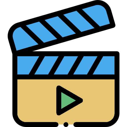 A clapperboard representing video guides for matched betting on profit pilgrims